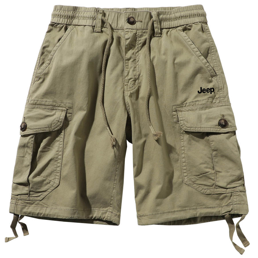Jeep Casual Outdoor Straight Fit Multi Pocket Cargo Shorts Unisex