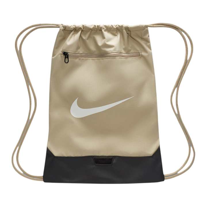 Nike Nike Brasilia Fabric Backpack Unisex Desert Khaki & Black & Sail White