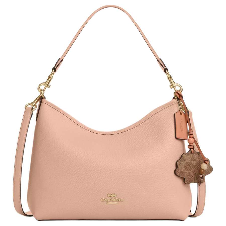 COACH LAUREL Cow Leather Shoulder Bag Large Women's Pink