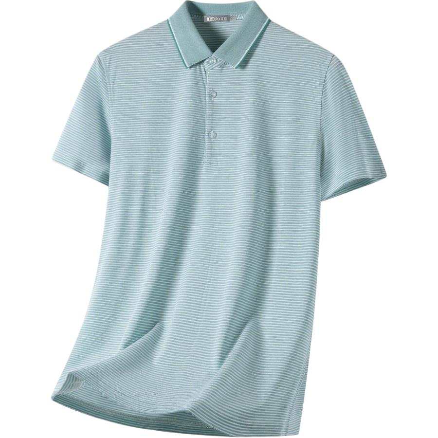 Hodo Polo Shirts Men's Light Green Polo Collar Thin Straight Fit