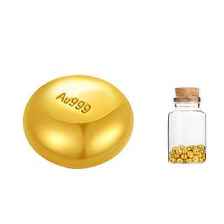 D.Get Golden Solid Wealth Small Gold Vault, One Gold Bean Per Day, 0.5g/1g/2g/5g/10g 999 Solid Gold Investment