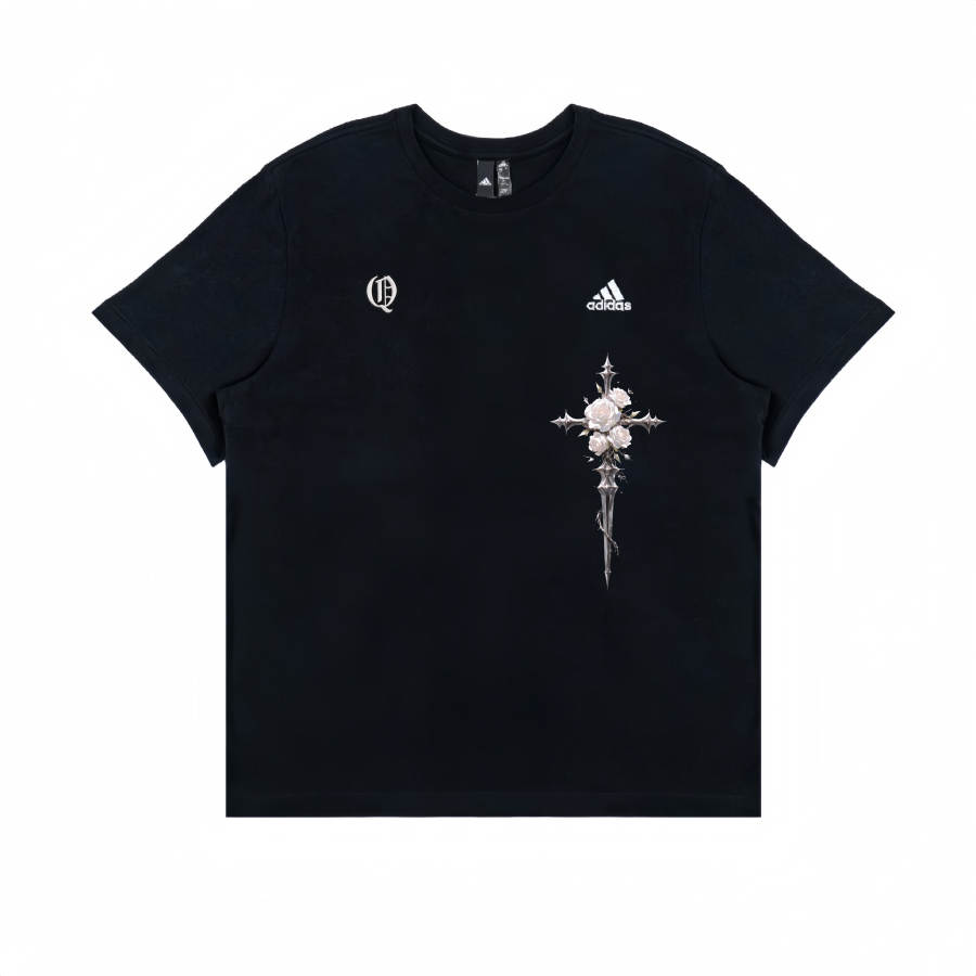 Adidas Adidas T Shirts Unisex Black Crew Neck Moderate Straight Fit