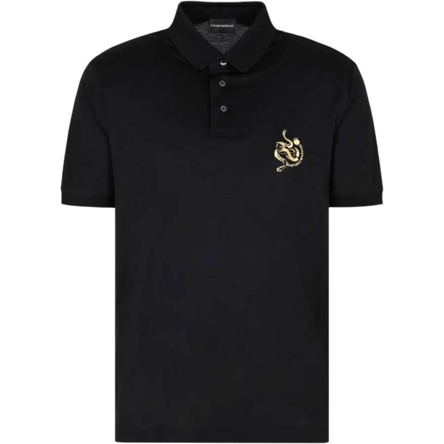 EMPORIO ARMANI Asv Lyocell Blend Jersey Polo Shirt With Embroidery