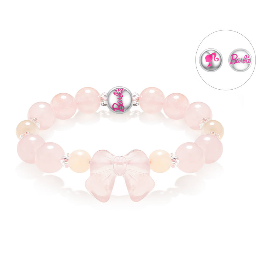 Barbie Pink Crystal Beaded Bracelets Women's