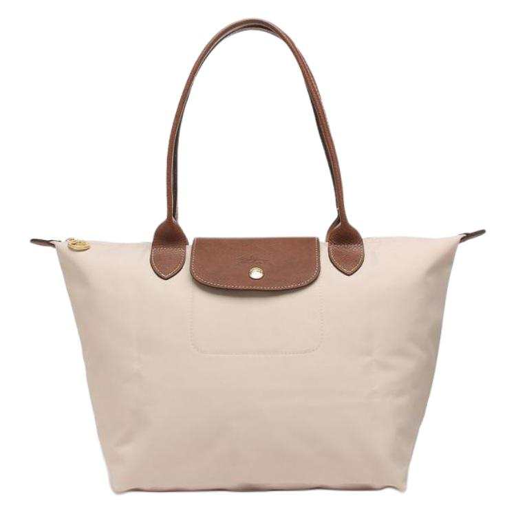 LONGCHAMP Le Pliage Canvas Shoulder Bag Medium Women's Paper Color
