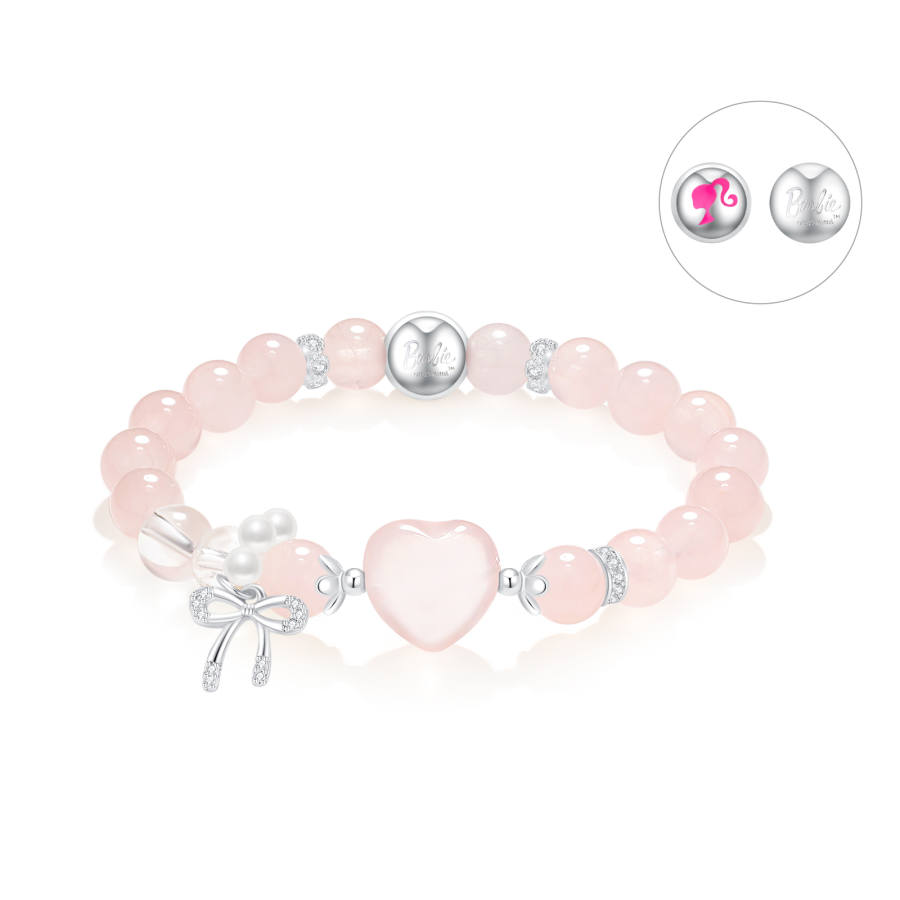 Barbie Princess Pink Crystal Beaded Bracelets Women's