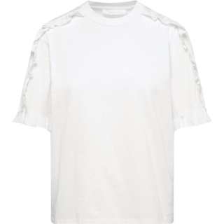 See By Chloe T Shirts Women's White Crew Neck Moderate Straight Fit