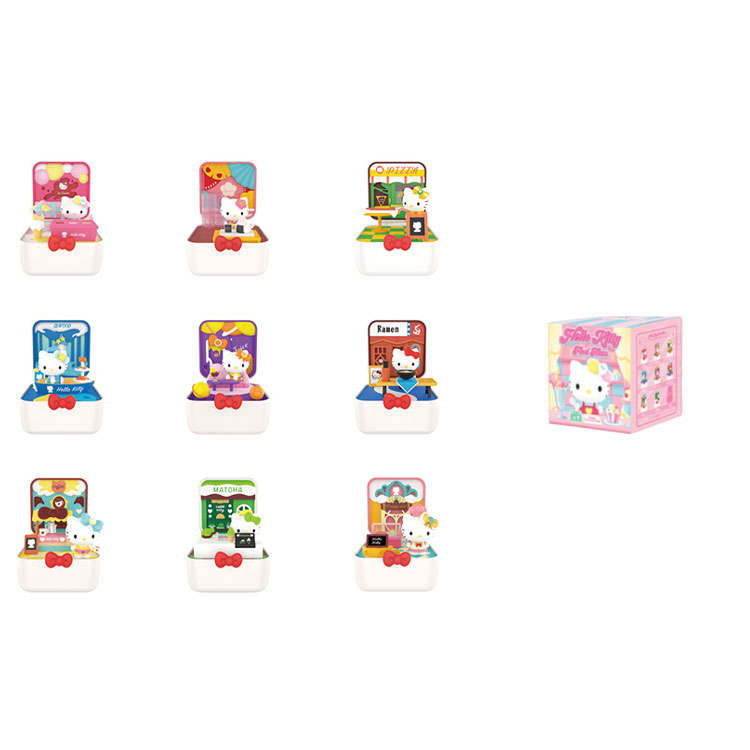 POP MART Hello Kitty Hello Kitty Delicious Town Collection Mystery Boxes Single Mystery Box/Full Box 8 Pcs