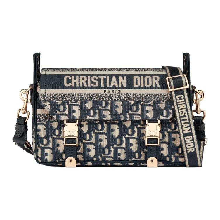 DIOR DiorCamp Canvas Messenger Bag, Shoulder Bag, Crossbody Bag Small Women's Black