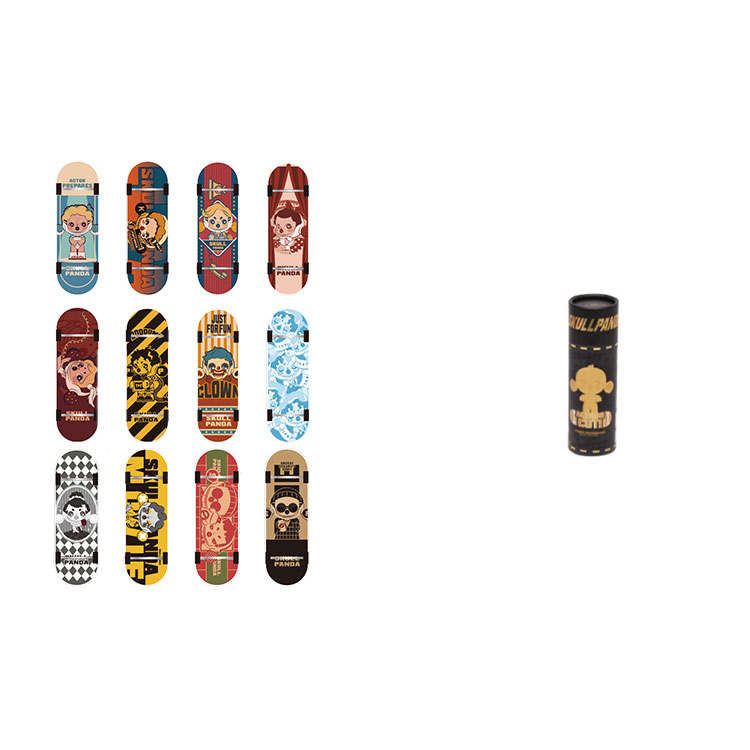 POP MART Skullpanda Life Is A Play Collection Fingerboard Mystery Boxes Single Mystery Box/Whole Box 12 Pcs