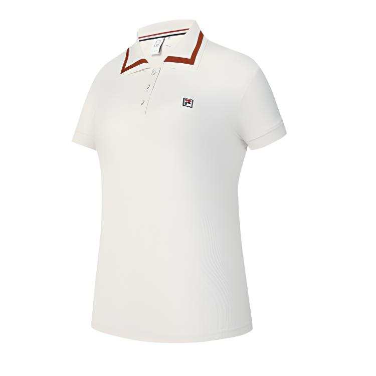 FILA Tennis Polo Shirts Women's Heron White Polo Collar Moderate Other