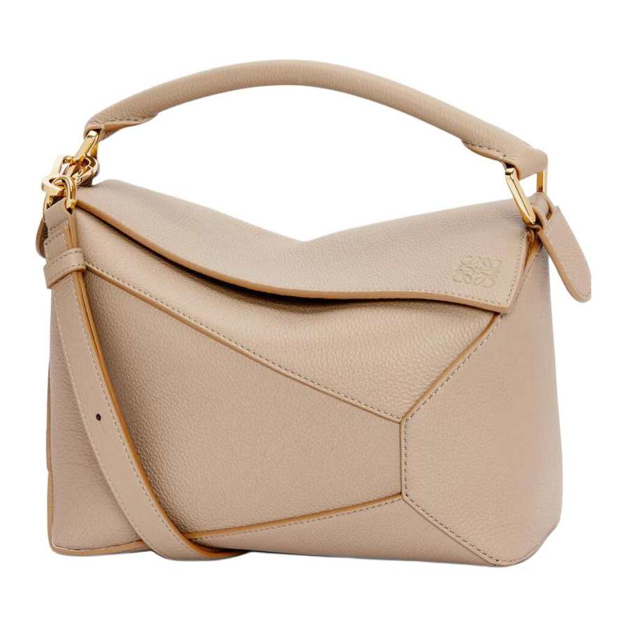 LOEWE Soft Grain Cow Leather Shoulder Bag, Crossbody Bag, Handbag Small Women's Sand