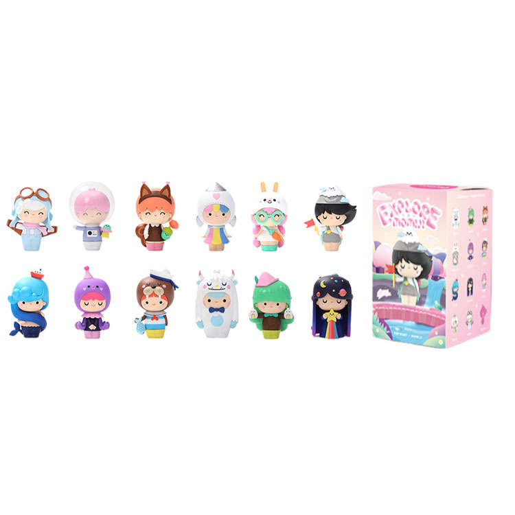 POP MART POP MART MOMIJI Whisper Doll, Explore Collection Mystery Boxes Single Mystery Box/Whole Box 12 Pcs