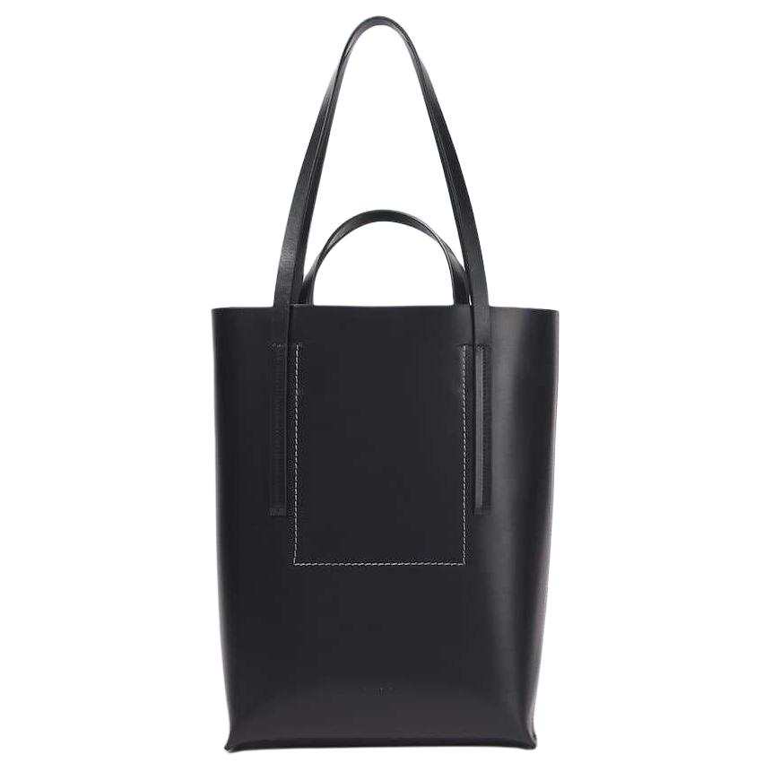 RICK OWENS RICK OWENS/RO Leather Tote Bag, Shopping Bag, Handbag Medium Women's Black