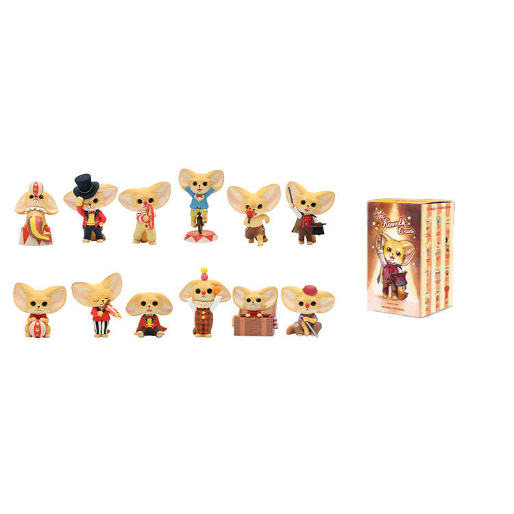 POP MART POP MART Kenneth Little Fox, Circus Collection Mystery Boxes Single Mystery Box/Whole Box 12 Pcs