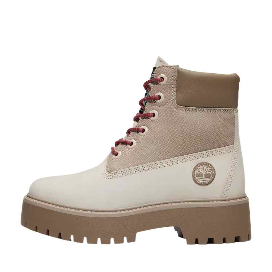 Timberland Stone Street Leather Waterproof And Breathable Crew Outdoor Boots Women's Khaki