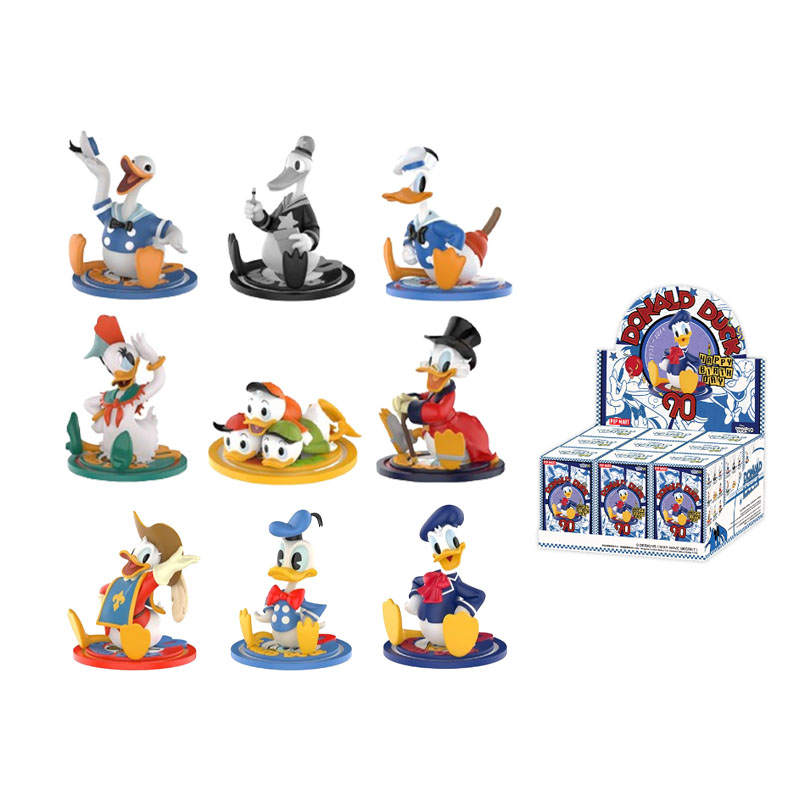 POP MART Donald Duck 90th Anniversary Collection Disney Mystery Boxes Single Mystery Box/Full Box 9 Pcs