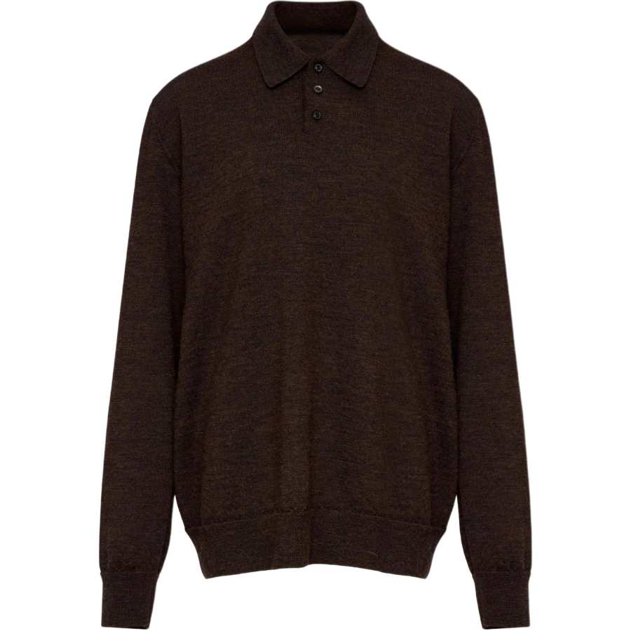 Maison Margiela Straight Hem Knitted Polo Shirt