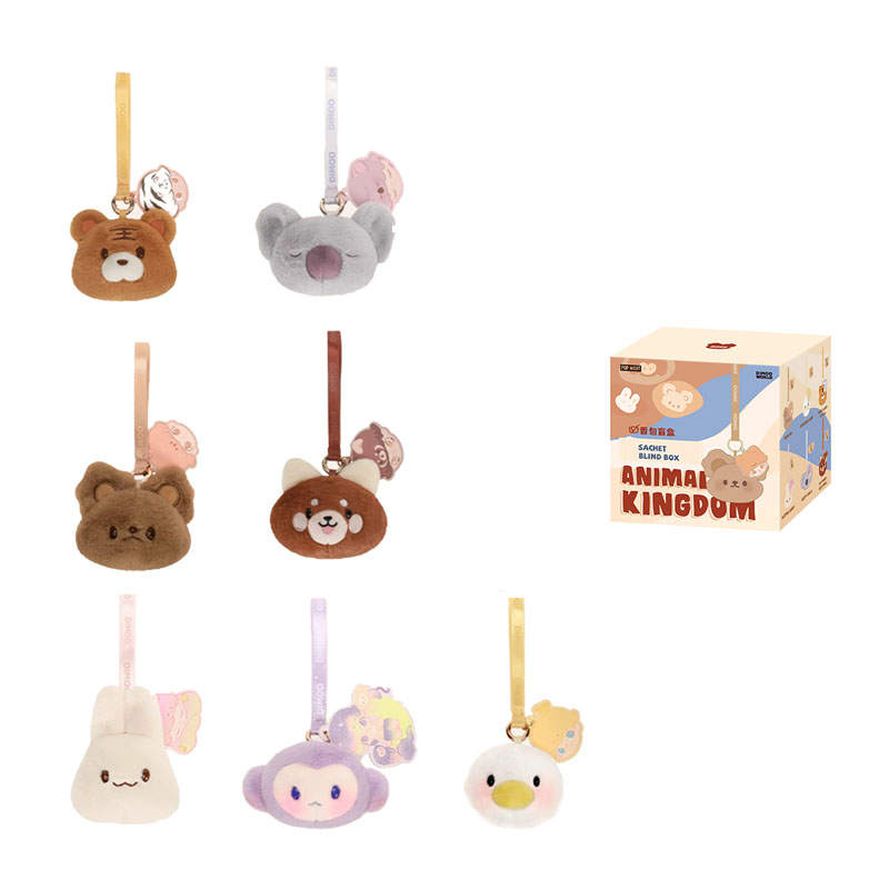 POP MART Dimoo Animal Kingdom Collection Scented Sachet, Pendant Mystery Boxes Single Mystery Box/Full Box 6 Pcs