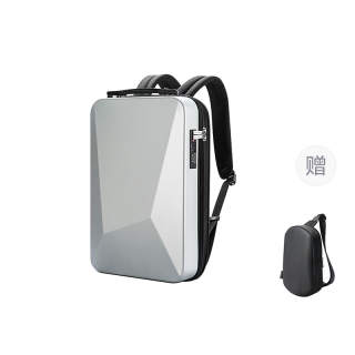 BOPAI PC, Fabric Hard Shell Laptop Backpack Large Men's Black