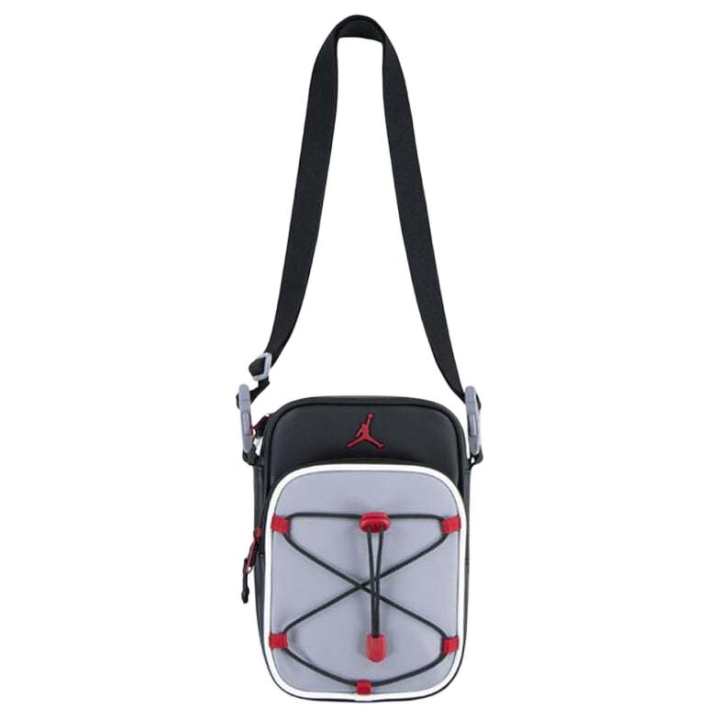 Jordan Jordan Double Zip Pocket Crossbody Bags Unisex Concrete Gray