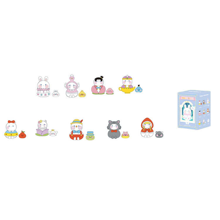 POP MART POP MART Bobo&Coco Fairy Tale Book Collection, Plush Charm Mystery Boxes Single Mystery Box/Full Box 9 Pcs