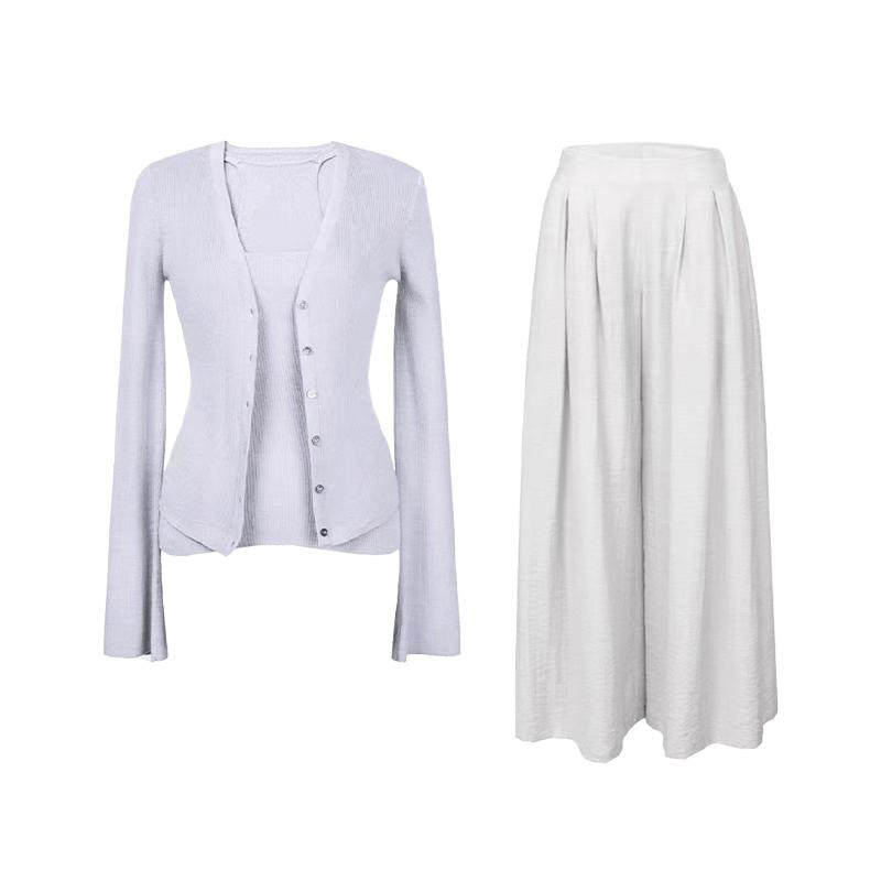 MARIE·COCO Casual Suits Women's Top Two Piece Set+Casual Pants Moderate Long