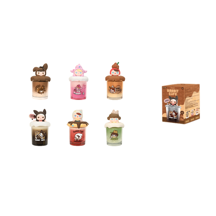 POP MART POP MART Pucky Elf Bunny Café Collection, Aromatherapy Mystery Boxes Single Mystery Box/Full Box 6 Pcs