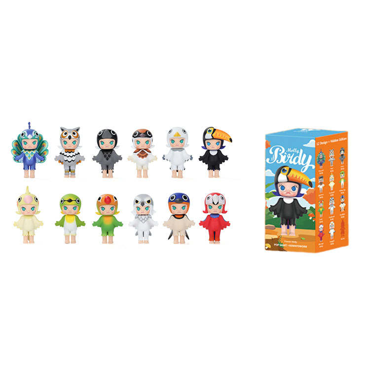 POP MART POP MART Small Bird Collection Molly Mystery Boxes Single Mystery Box/Whole Box 12 Pcs
