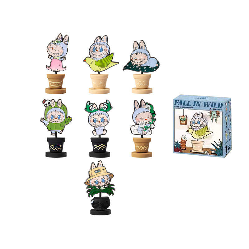 POP MART THE MONSTERS Spring Wild At Home Collection Badge Mystery Box Mystery Boxes Single Mystery Box/Full Box 6 Pcs