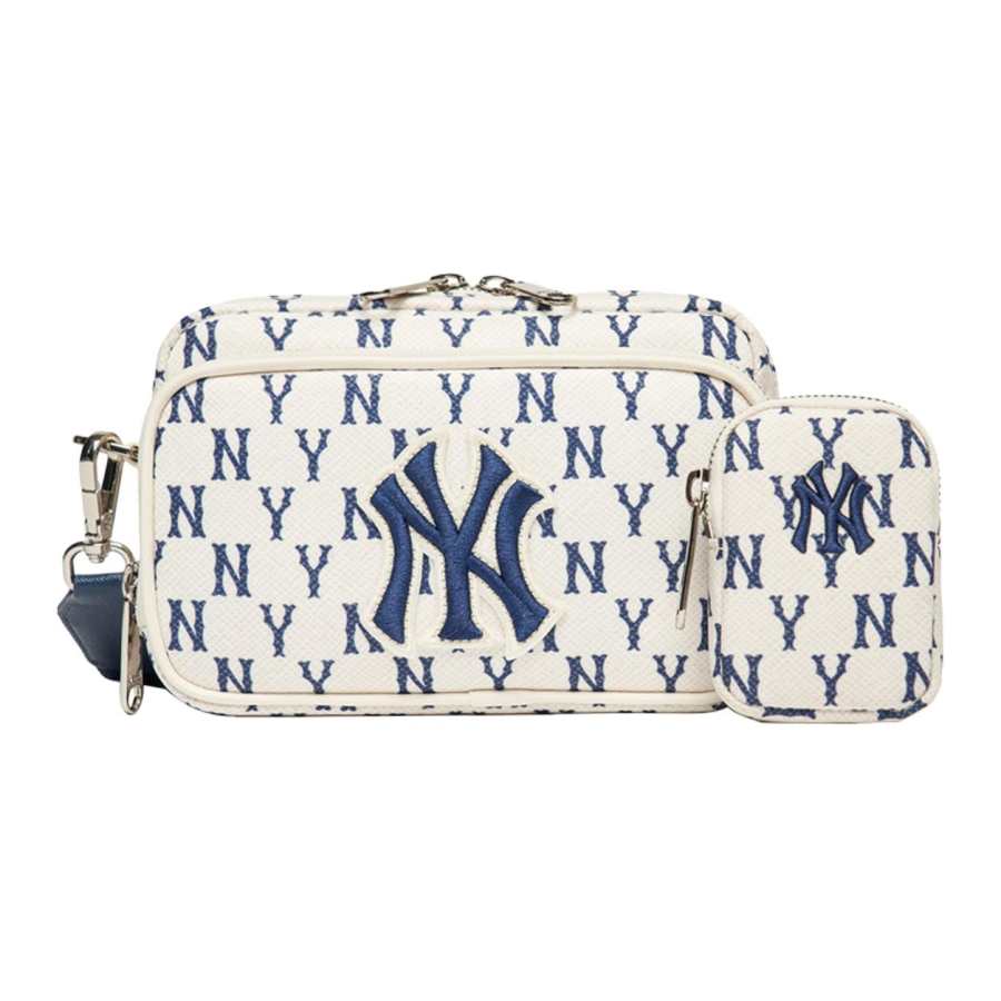 MLB MLB Mini NY Yankees Monogram Crossbody Bag Cream