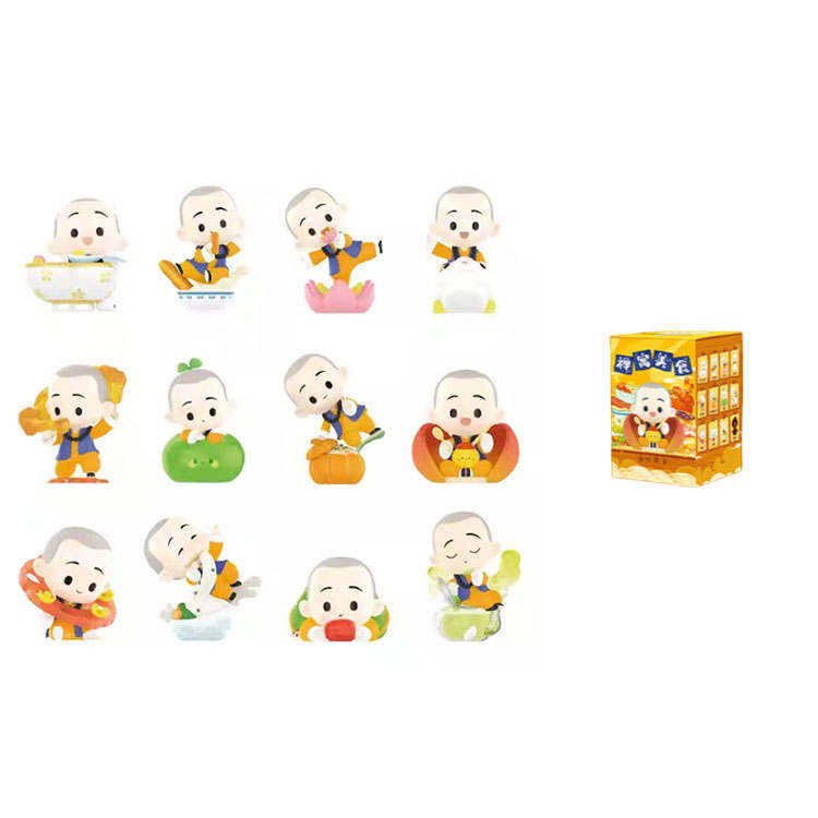 POP MART A Little Zen Monk Zen Retreat Delicious Collection Mystery Boxes Single Mystery Box/Whole Box 12 Pcs