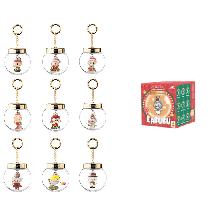 POP MART Together Christmas Collection Pendant Labubu Mystery Boxes Single Mystery Box/Full Box 9 Pcs