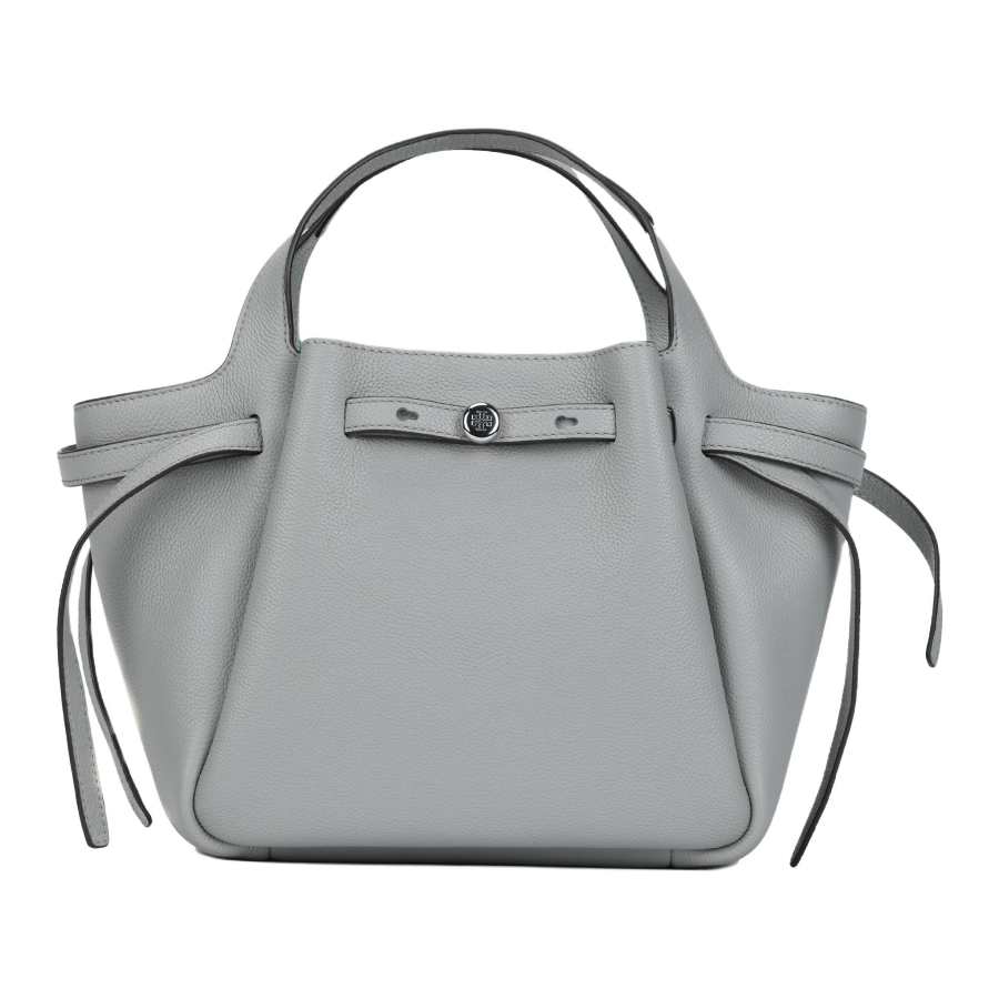 TORY BURCH Litchi Grain Leather One Shoulder Handbag Small Women's Granite Gray
