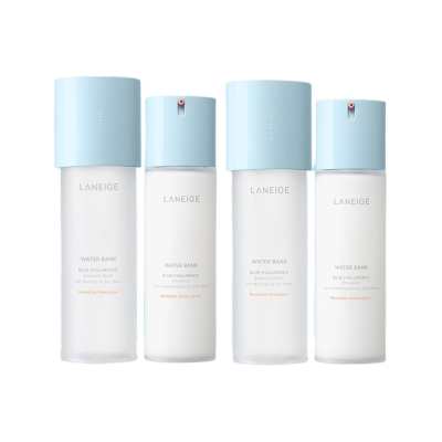 LANEIGE Little Blue Shield Water & Milk Bottle Sleeves Skincare Sets Soothing Moisturizing 160ml*2+120ml*2