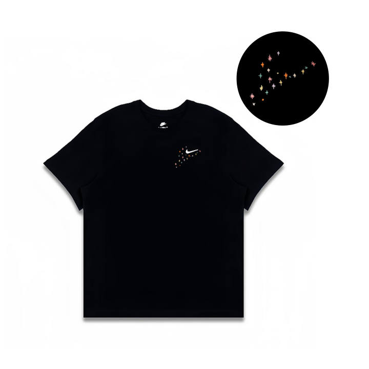Nike Nike Sportswear T Shirts Men's Black Crew Neck Moderate Straight Fit