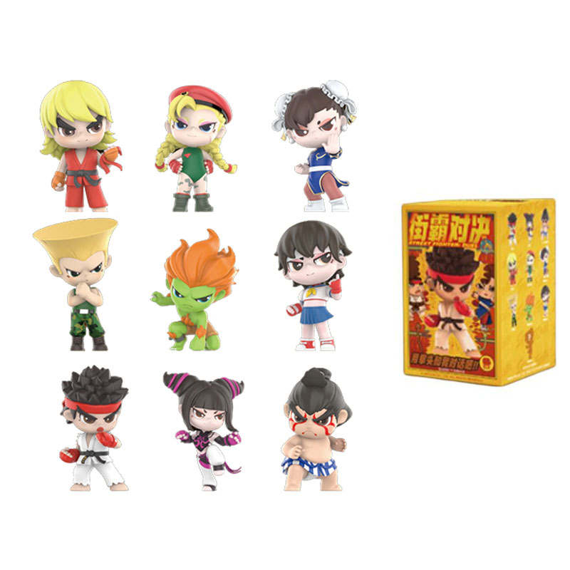 POP MART Street Fighter, Clash Classic Figure Print Collection Mystery Boxes Single Mystery Box/Full Box 9 Pcs