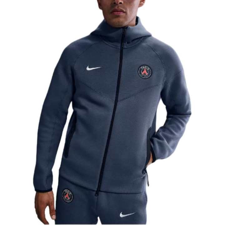 Nike Nike Paris Saint Germain Tech Windrunner Men's Nike Soccer Fleece Full Zip Hoodie
