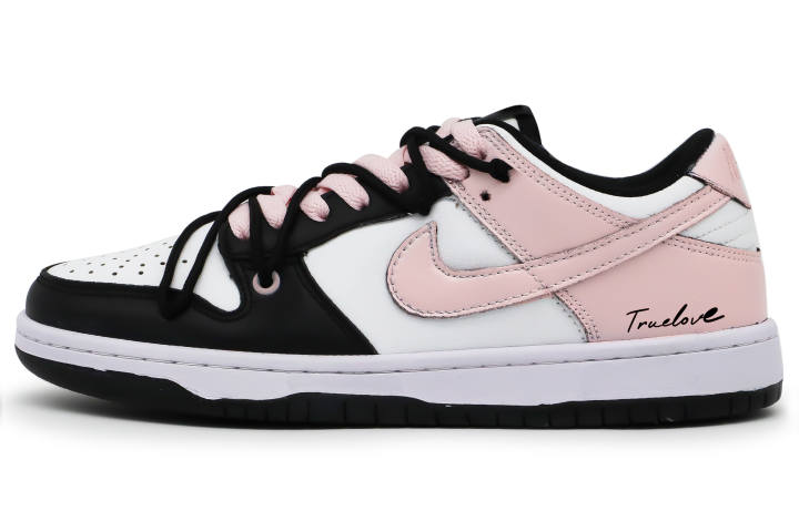 Nike Nike Dunk Cushioning, Wear Resistant Low top Skateboard Shoes Unisex Black Pink