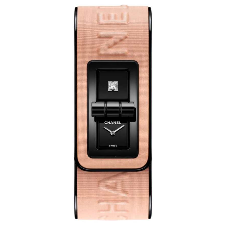 CHANEL CODE COCO Wrist Watches Quartz Movement Cow Leather Strap 39.3mm Black Dial Women's Watch 30m Water Resistant