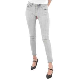 PHILIPP PLEIN Jeans Women's Gray Moderate Slim Fit Pants