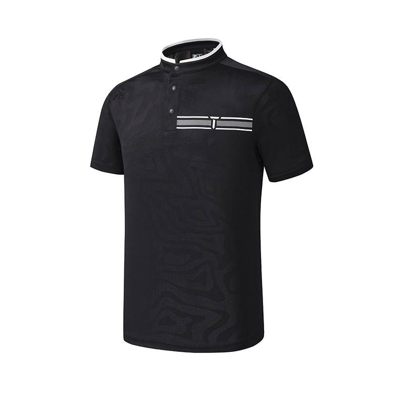 FILA Golf T Shirts Men's Legend Blue NV Stand Collar Moderate Straight Fit