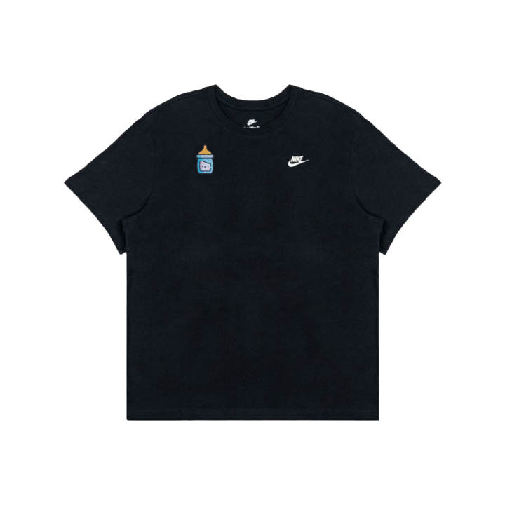 Nike Nike Swoosh T Shirts Men's Black Crew Neck Moderate Straight Fit