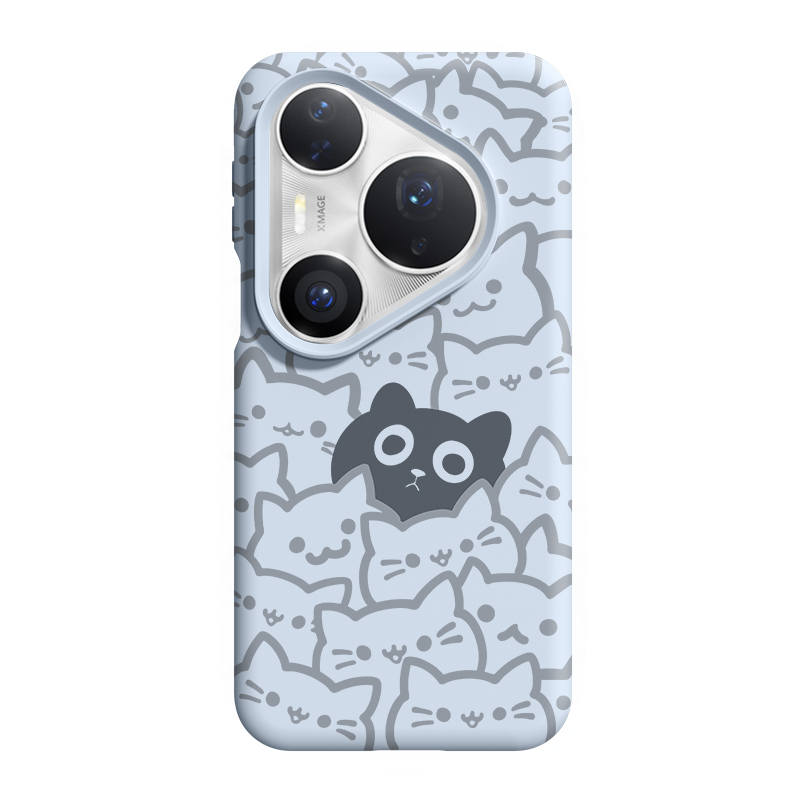 PINSAI Silicone Material MagSafe Magnetic Phone Cases For Huawei P70Pro/60/50 Cartoon Girlish Minimalist