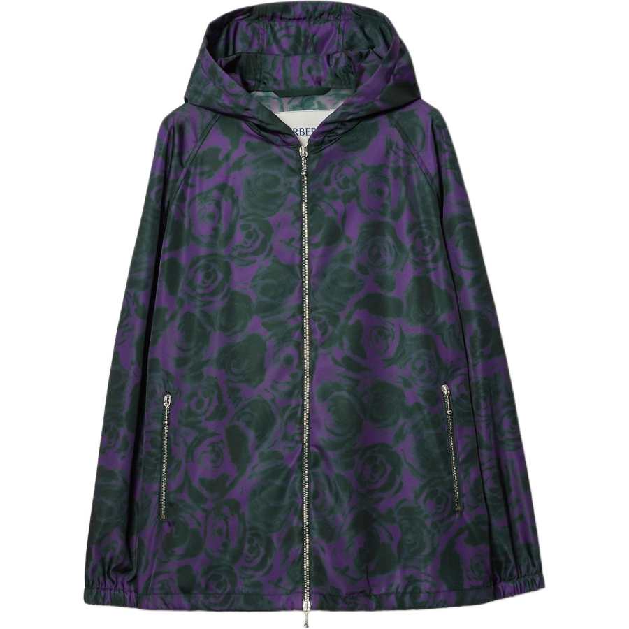 Burberry 【Previous Season】rose-print hooded jacket
