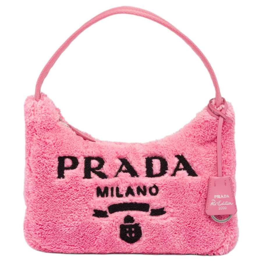 PRADA PRADA Re Edition 2000 Terry Mini Bag Petal Pink/Black