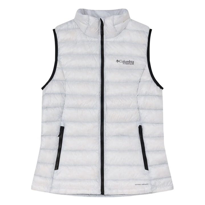 Columbia Columbia Vests Women's White Stand Collar Moderate Other
