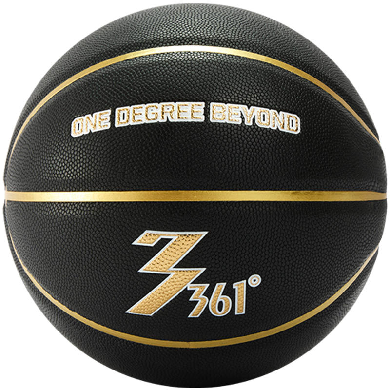 361° Pu Basketball Black Gold Size 7 Ball Training Competition Unisex China Mainland Version