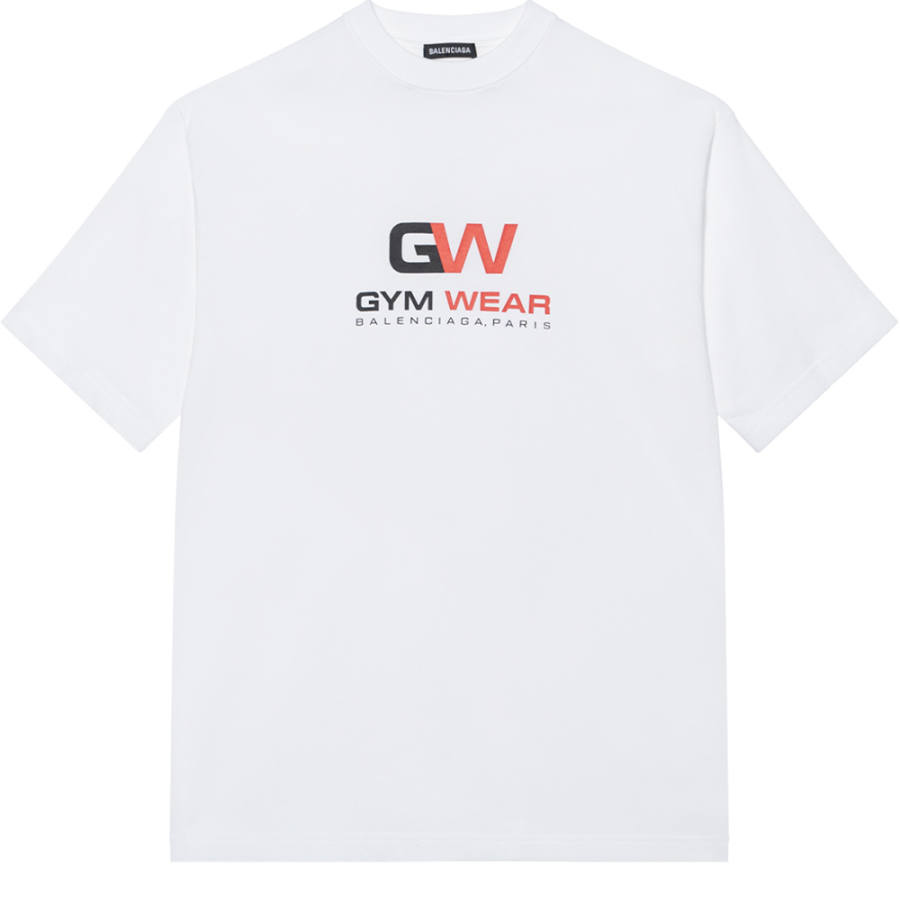 Balenciaga T Shirts Men's White Crew Neck Moderate