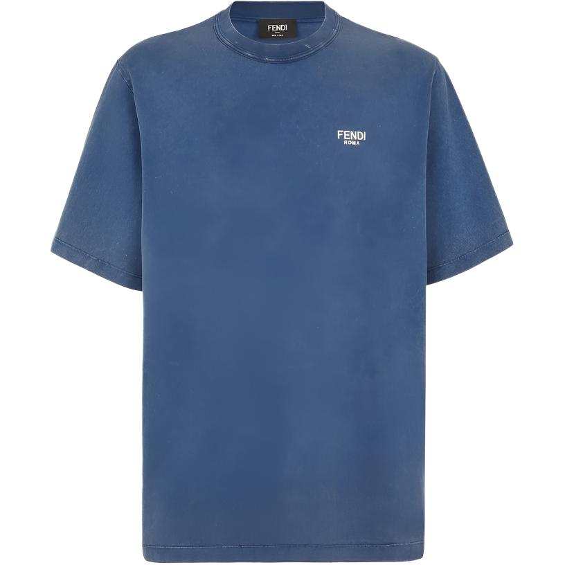 FENDI Logo Lettering Crewenck T Shirt